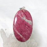 Thulite Oval Pendant in a Hammered Setting KPGJ4484 - Nature's Magick