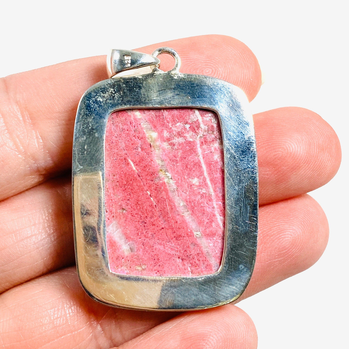 Thulite Rectangular Pendant KPGJ4077 - Nature's Magick