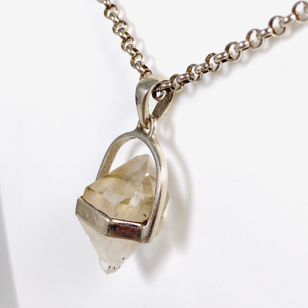 Tibetan Quartz double terminated crystal pendant PPGJ466 - Nature's Magick