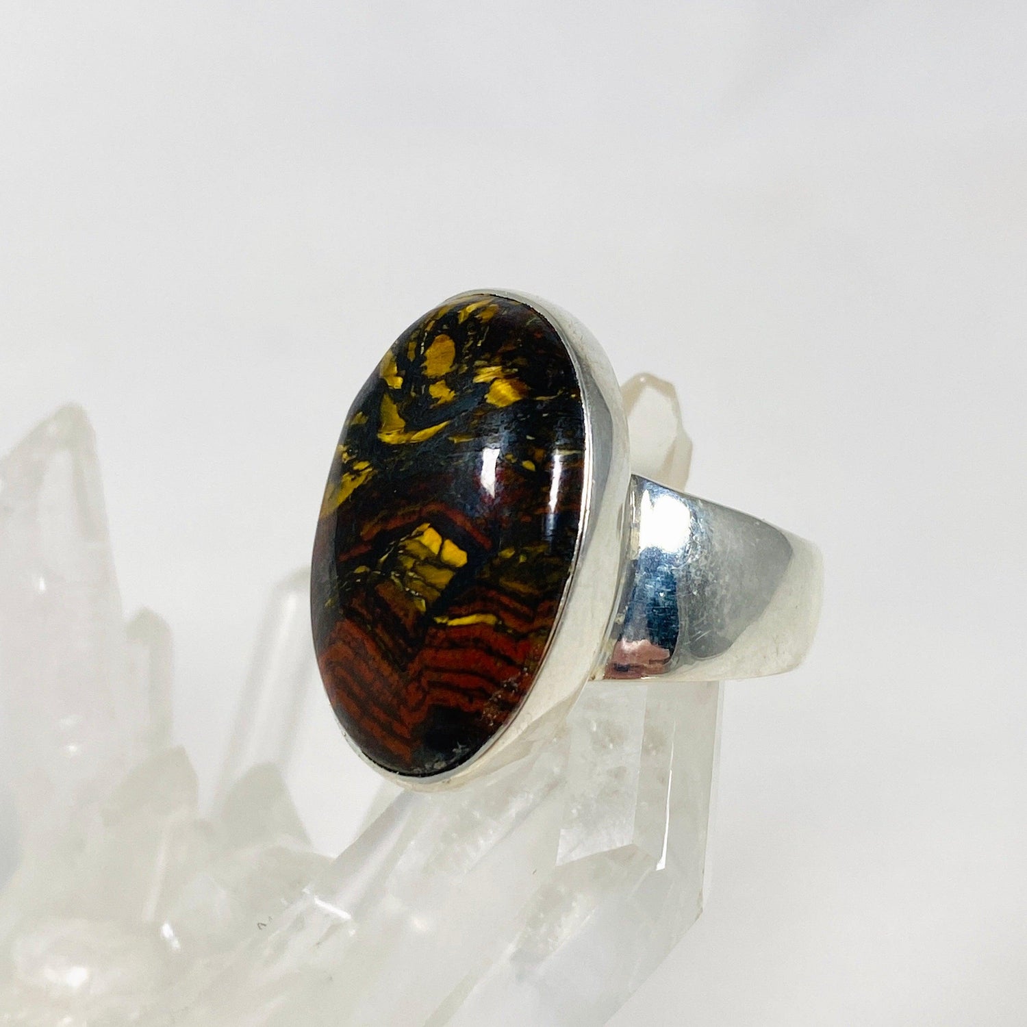 Tiger Iron Oval Ring s.7 KRGJ3056 - Nature's Magick