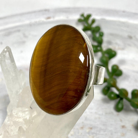 Tiger's eye oval ring s.11 KRGJ1291 - Nature's Magick