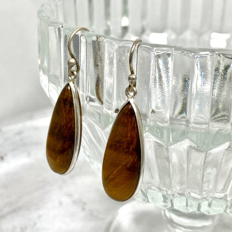 Tiger's Eye teardrop earrings E2456 KEGJ955 - Nature's Magick
