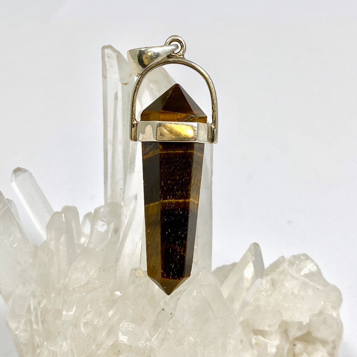 Tiger's Eye Double Point Pendant PPGJ1234