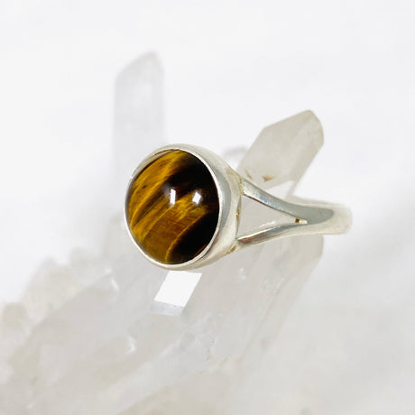 Tigers Eye Round Ring Size 9 KRGJ3122 - Nature's Magick