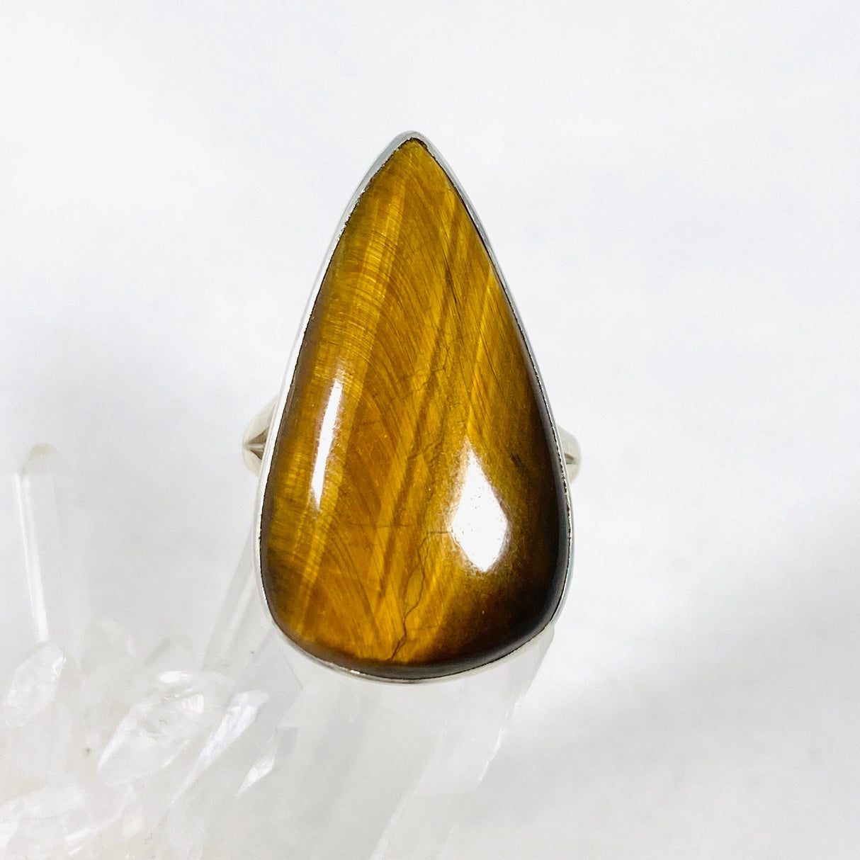 Tigers Eye Teardrop Ring Size 9 KRGJ3125 - Nature's Magick