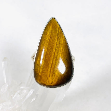 Tigers Eye Teardrop Ring Size 9 KRGJ3125 - Nature's Magick