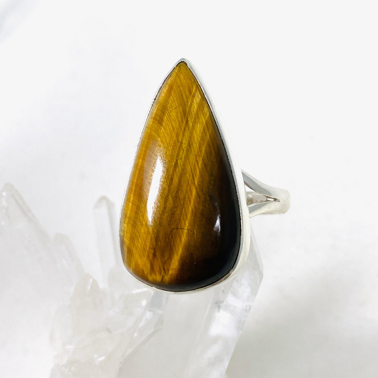 Tigers Eye Teardrop Ring Size 9 KRGJ3125 - Nature's Magick