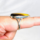 Tigers Eye Teardrop Ring Size 9 KRGJ3125 - Nature's Magick