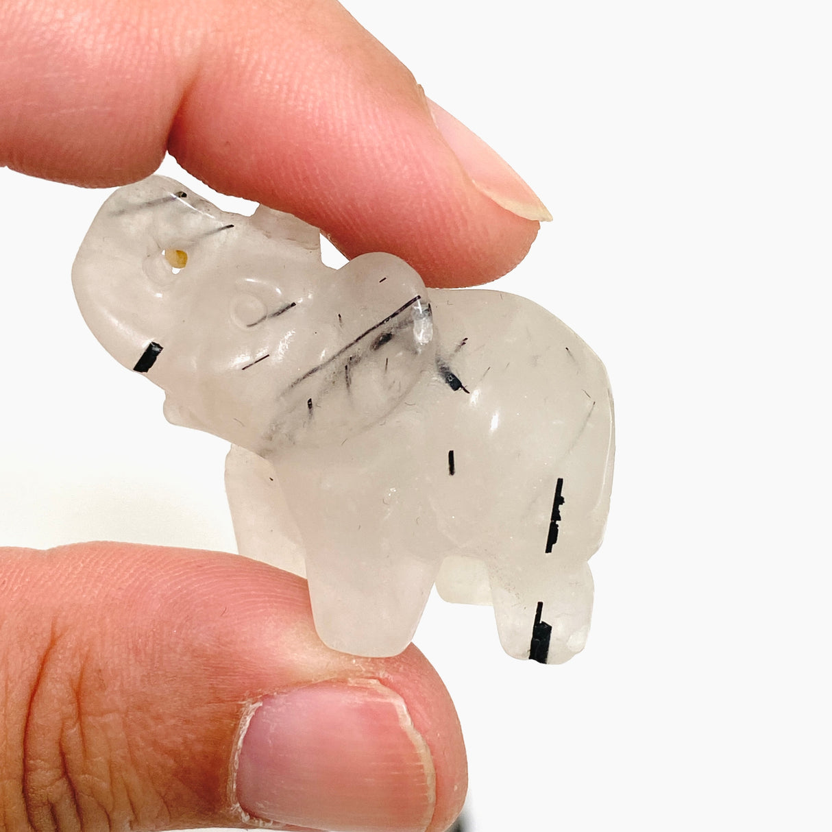 Tourmalinated Quartz Elephant TQE
