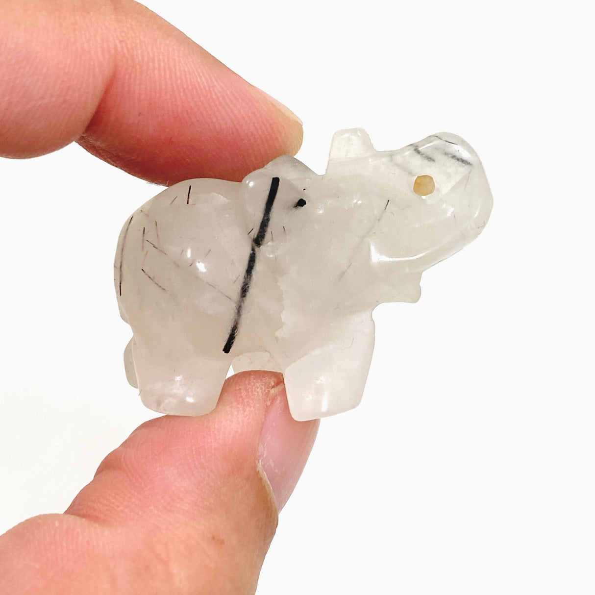 Tourmalinated Quartz Elephant TQE