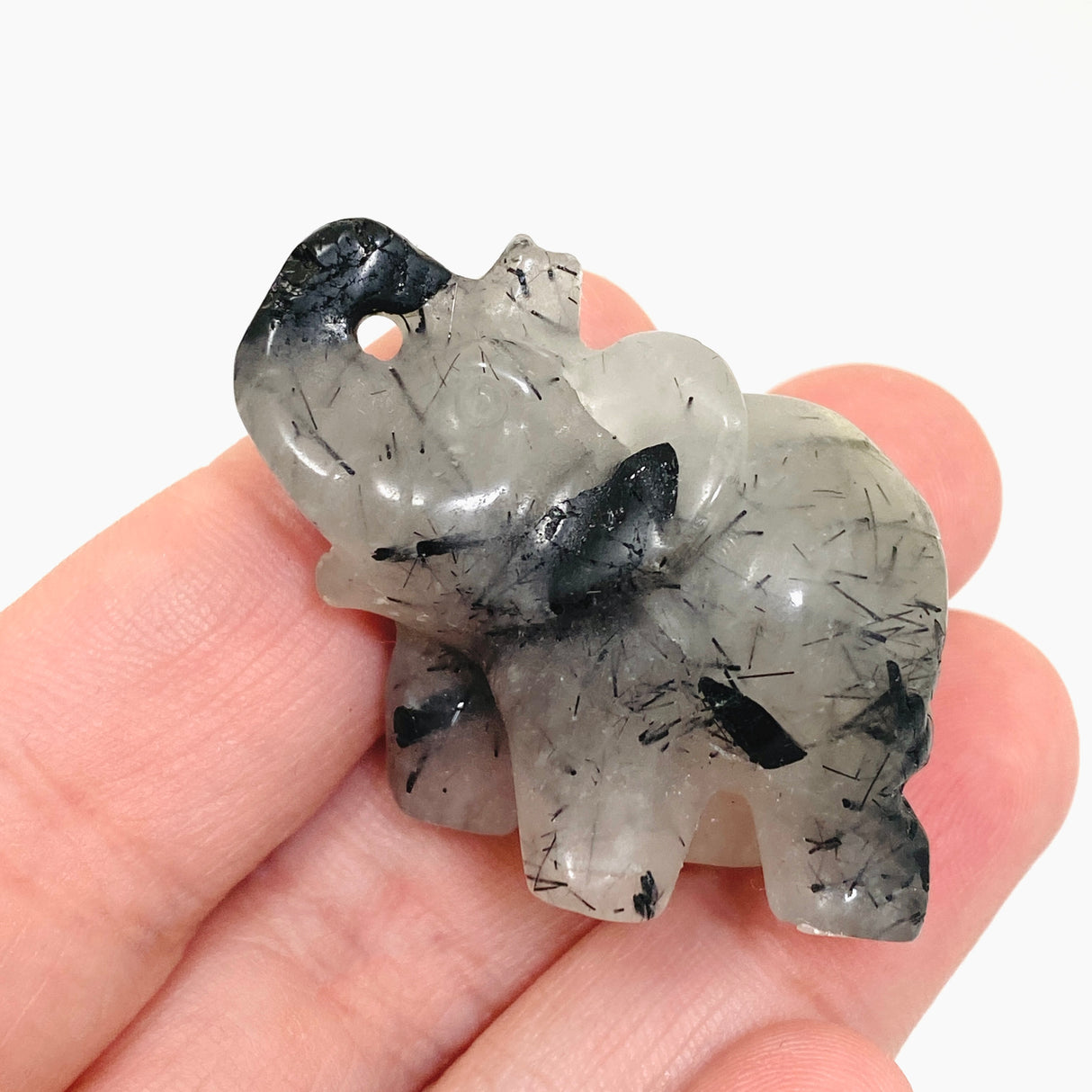 Tourmalinated Quartz Elephant TQE