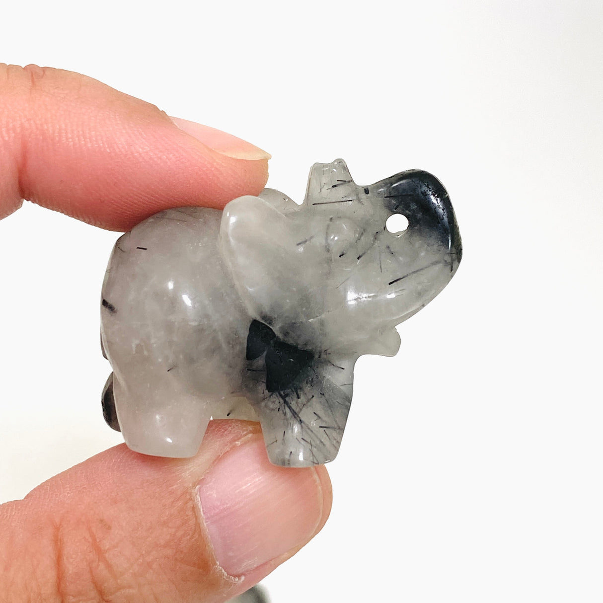 Tourmalinated Quartz Elephant TQE