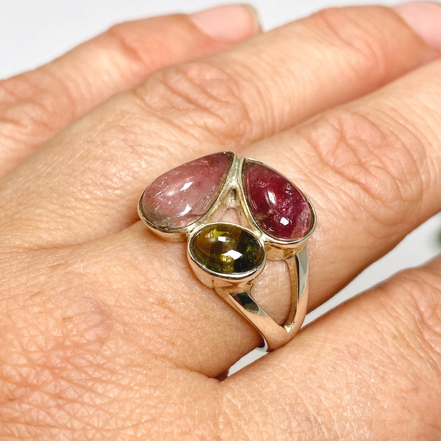 Tourmaline Cabochon Multi-stone Ring Size 9 PRGJ548