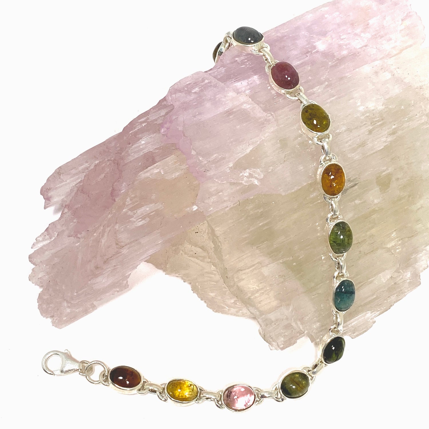 Tourmaline Oval Cabochon Bracelet HBGJ-01