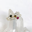 Tourmaline Round Fine Band Ring Set of 3 PRG361 - Nature's Magick