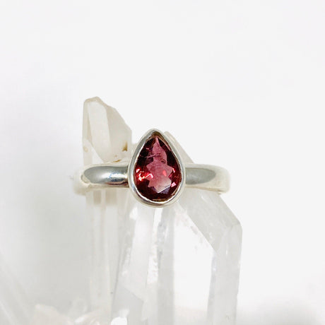 Tourmaline Teardrop Faceted Ring Size 8.5 PPGJ311 - Nature's Magick