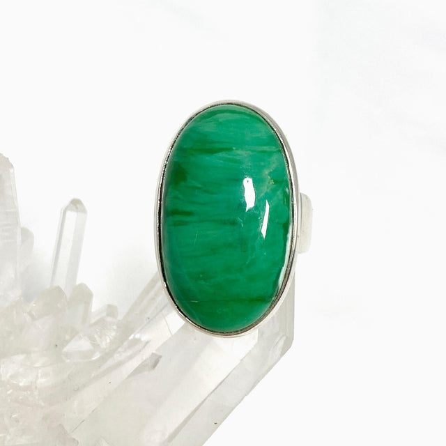 Variscite Oval Ring Size 7.5 PRGJ465 - Nature's Magick