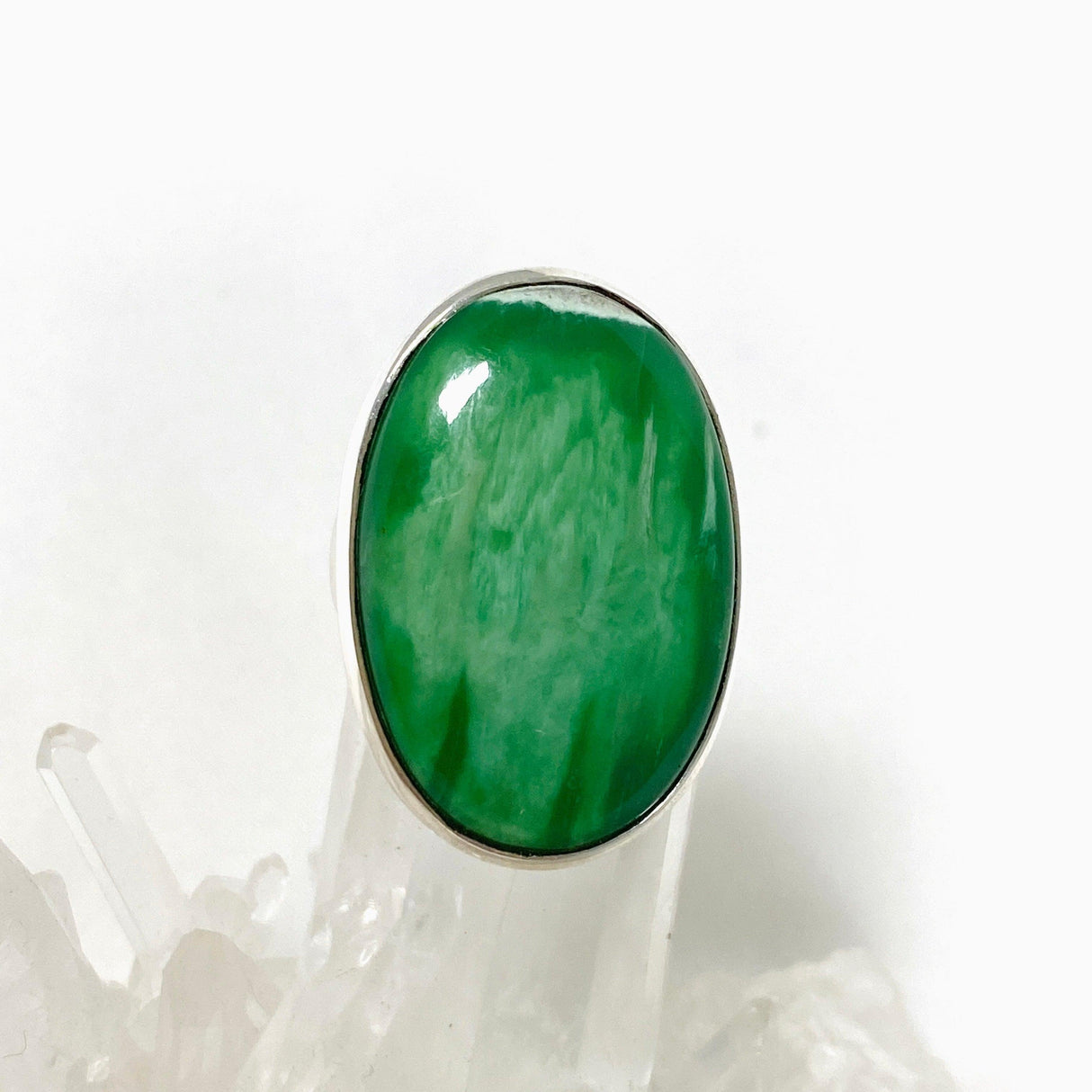 Variscite Oval Ring Size 8 PRGJ467 - Nature's Magick