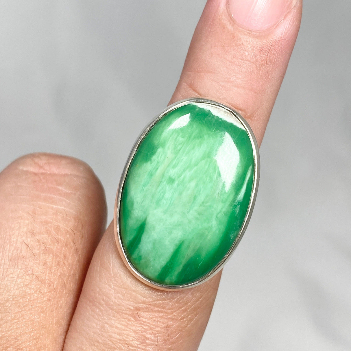 Variscite Oval Ring Size 8 PRGJ467 - Nature's Magick