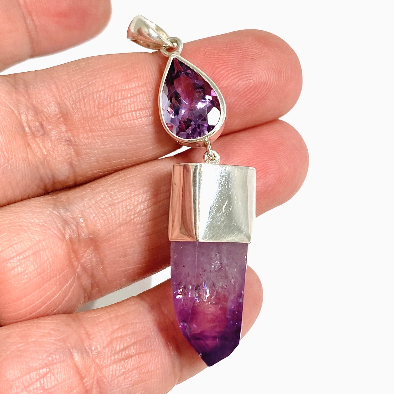 Vera Cruz Amethyst and Faceted Amethyst Pendant BTP-87
