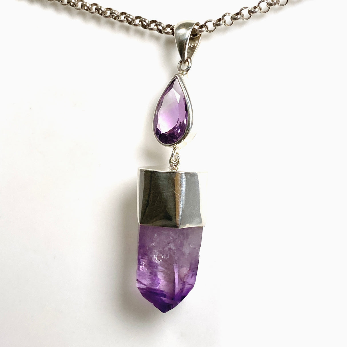 Vera Cruz Amethyst and Faceted Amethyst Pendant BTP-87