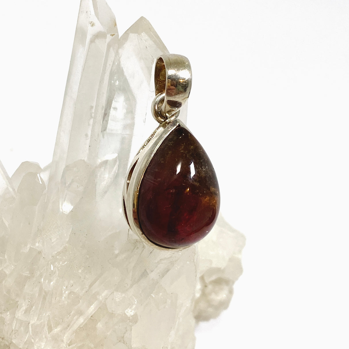 Watermelon Tourmaline Teardrop Cabochon Pendant CP500-TRM