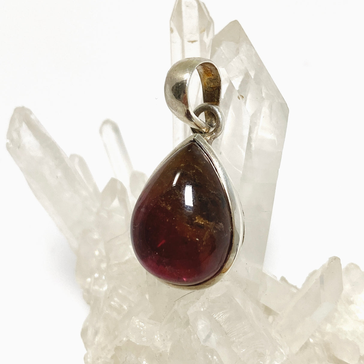 Watermelon Tourmaline Teardrop Cabochon Pendant CP500-TRM