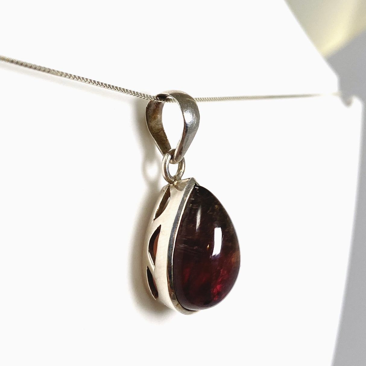 Watermelon Tourmaline Teardrop Cabochon Pendant CP500-TRM