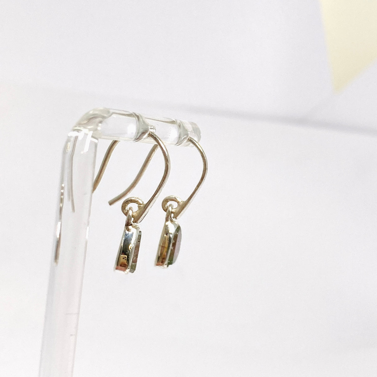 Watermelon Tourmaline Freeform Slice Earrings PEGJ359