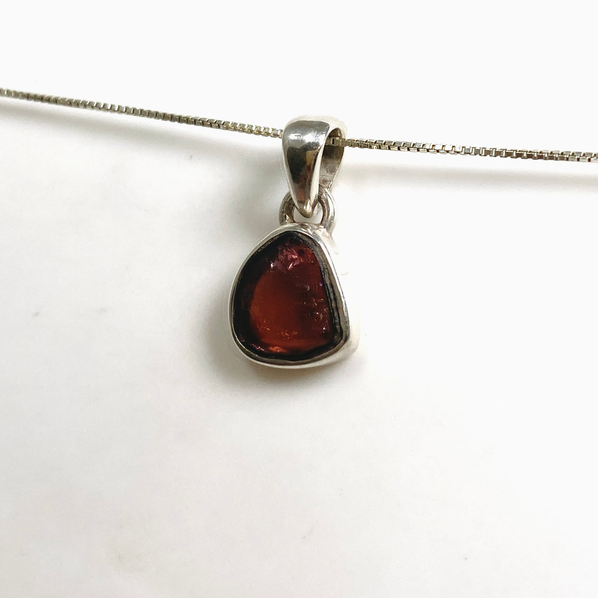 Watermelon Tourmaline Freeform Slice Pendant PPGJ1162