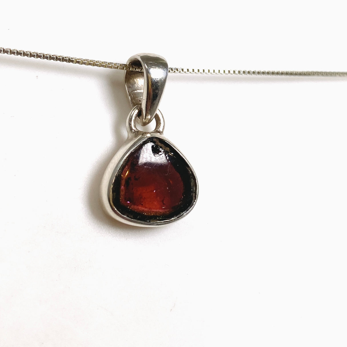 Watermelon Tourmaline Freeform Slice Pendant PPGJ1163