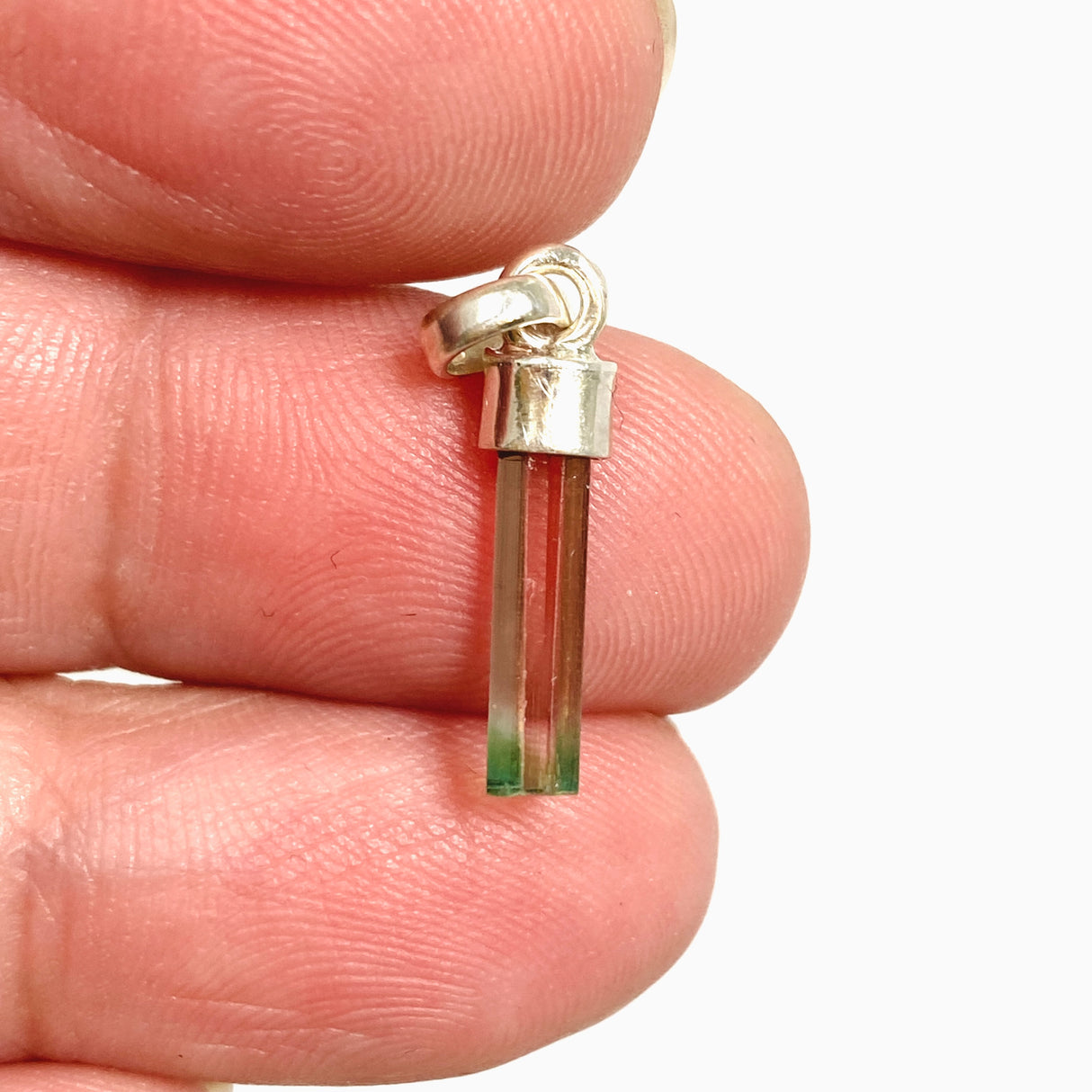 Watermelon Tourmaline Raw Crystal Pendant PPGJ1200