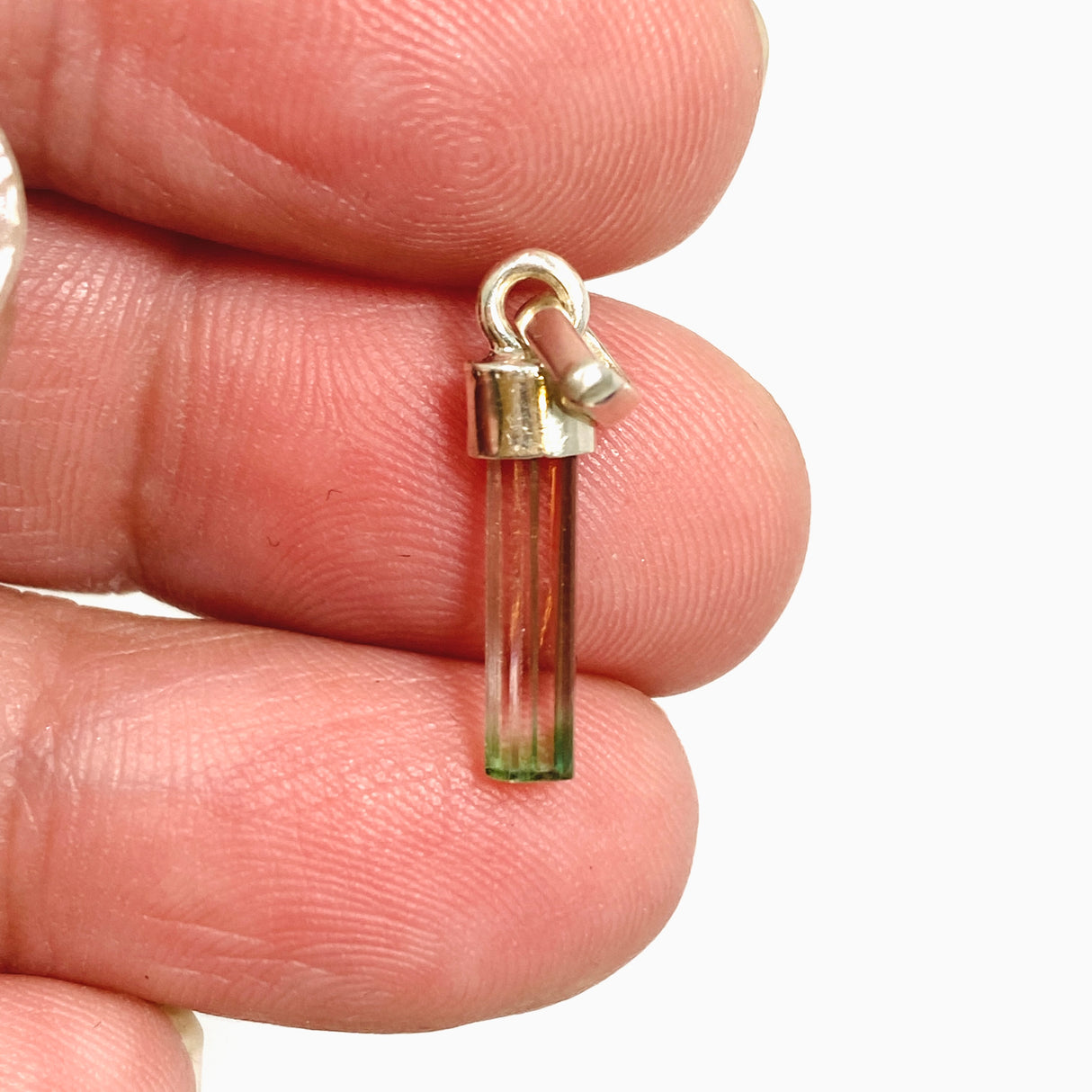 Watermelon Tourmaline Raw Crystal Pendant PPGJ1200