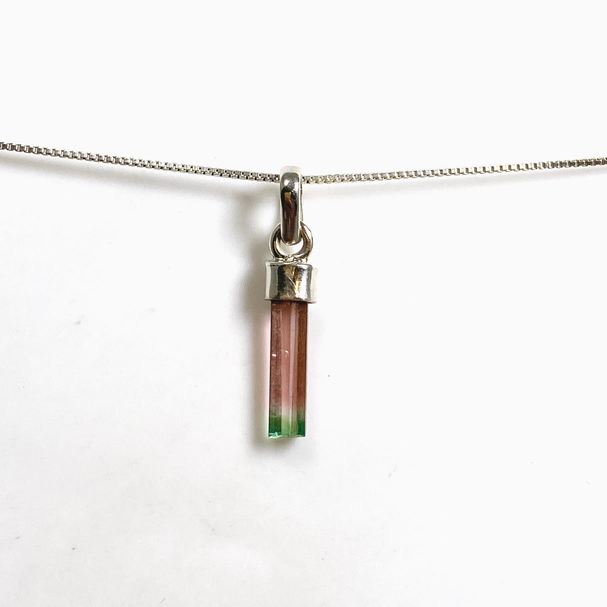 Watermelon Tourmaline Raw Crystal Pendant PPGJ1200