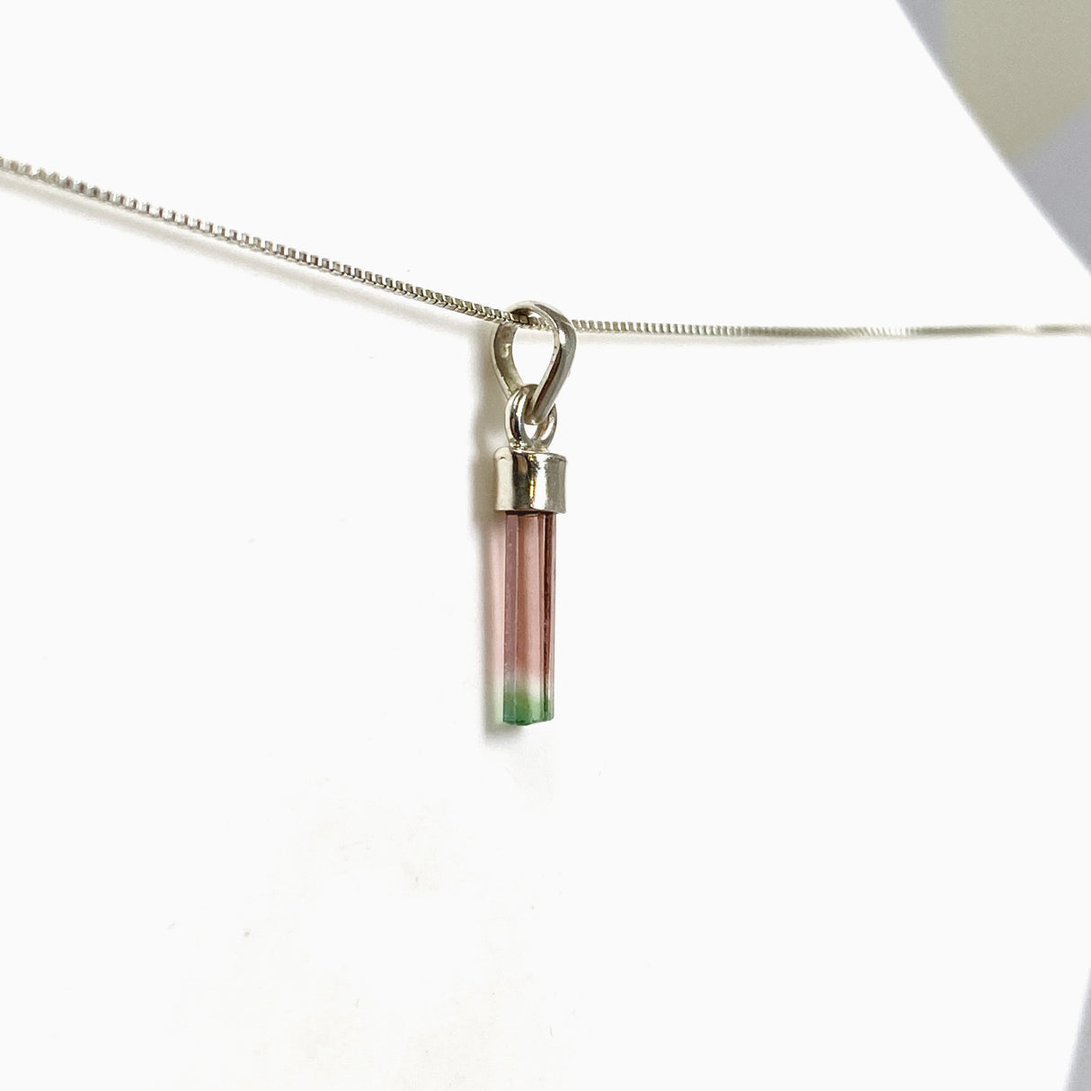Watermelon Tourmaline Raw Crystal Pendant PPGJ1200