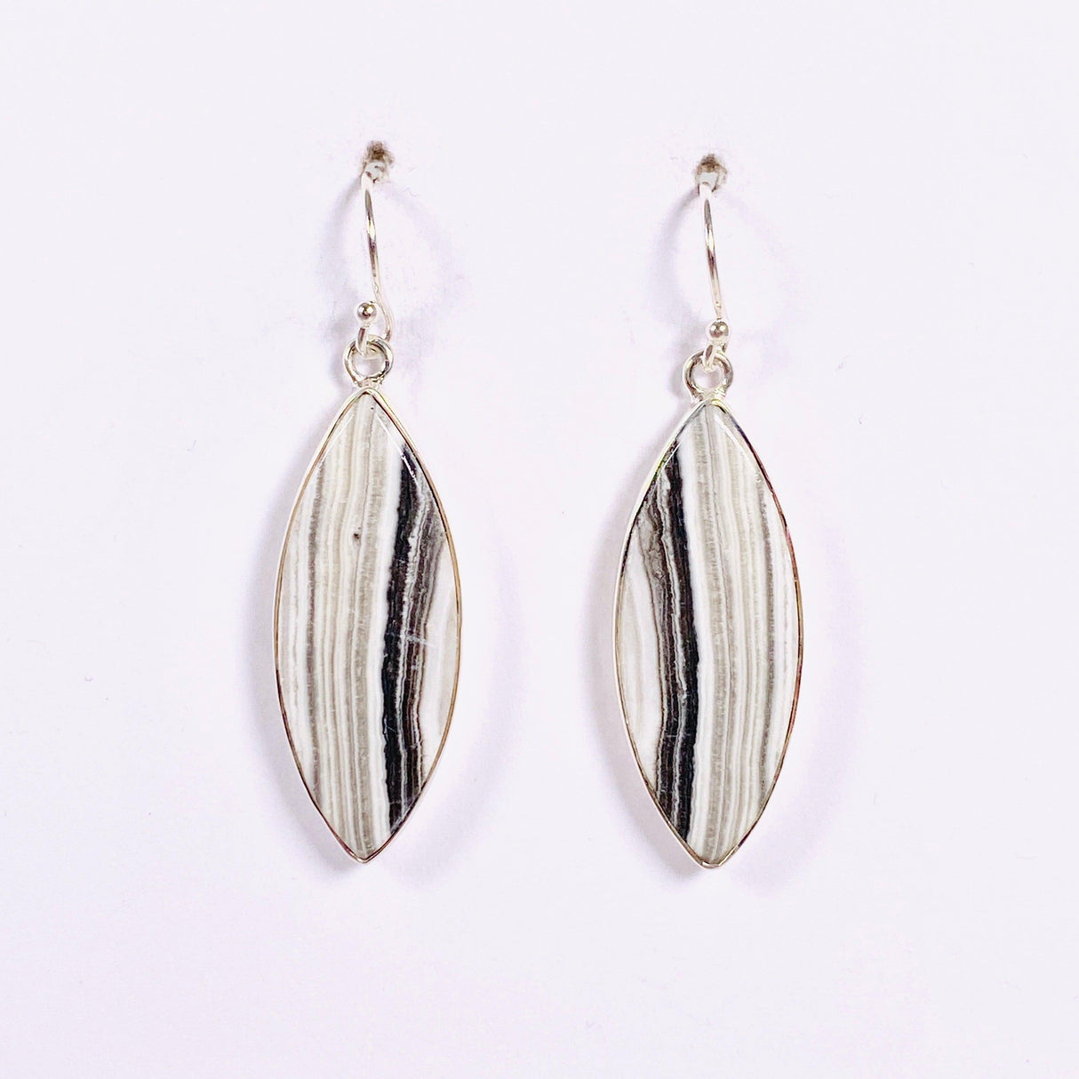 Zebra Calcite Marquise Earrings KEGJ1418 - Nature's Magick