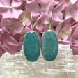 Amazonite fixed hook oval earrings KEGJ1238 - Nature's Magick