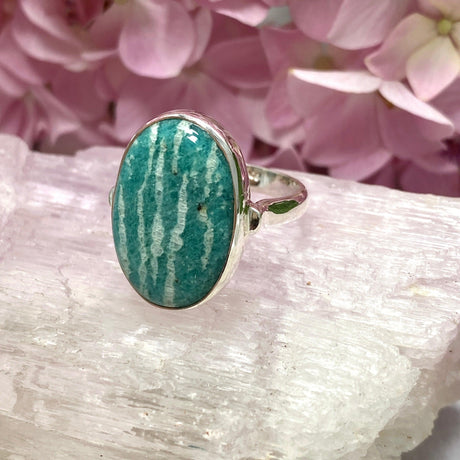 Amazonite oval ring s.8 KRGJ2569 - Nature's Magick