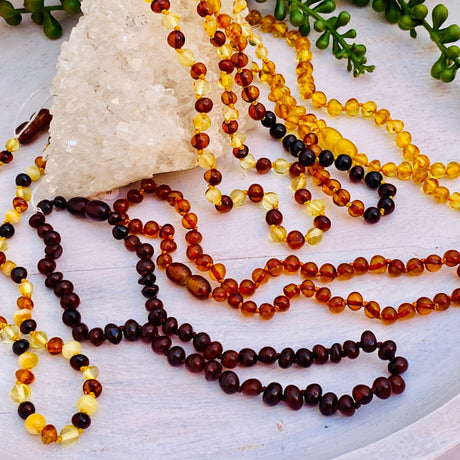 Amber baby necklace - Genuine Baltic Amber - Nature's Magick