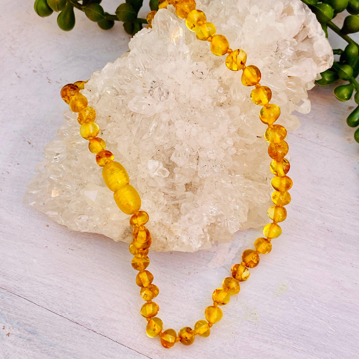 Amber baby necklace - Genuine Baltic Amber - Nature's Magick