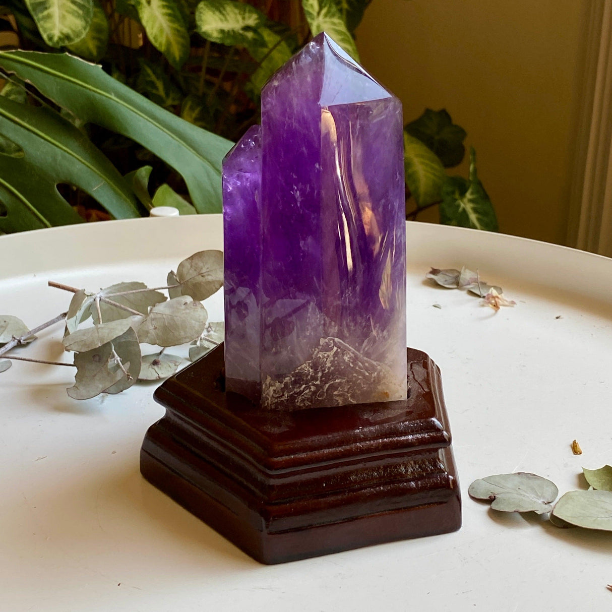 Amethyst polished twin point with stand AMQG-01 - Nature's Magick