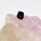 Amethyst Raw Crystal Fine Band Ring R3701-AM - Nature's Magick