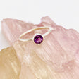 Amethyst Round Faceted Fine Band Ring R3754-AM - Nature's Magick