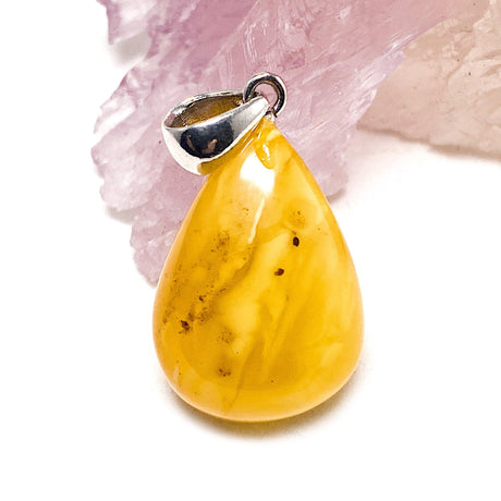 Baltic Amber - Butter Amber small drop pendant AMB87 - Nature's Magick