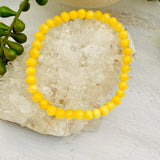 Baltic Butter Amber round beaded 5mm bracelet AMB97 - Nature's Magick