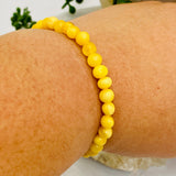 Baltic Butter Amber round beaded 5mm bracelet AMB97 - Nature's Magick