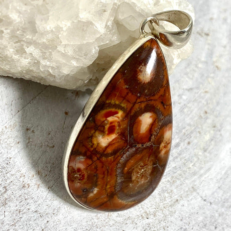 Birdseye Jasper teardrop pendant KPGJ3314 - Nature's Magick