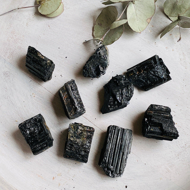 Black Tourmaline Raw Crystal 20-34g BTR-02 - Nature's Magick