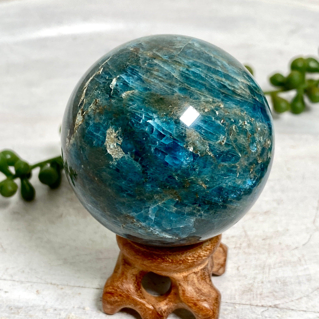 Blue Apatite Sphere BAS-05 - Nature's Magick