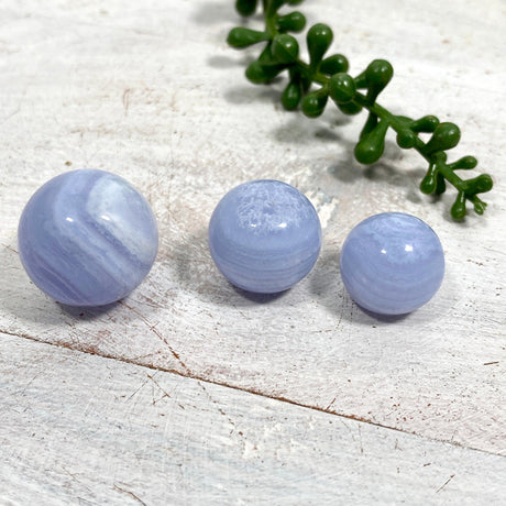 Blue Lace Agate Mini Spheres BLCE - Nature's Magick